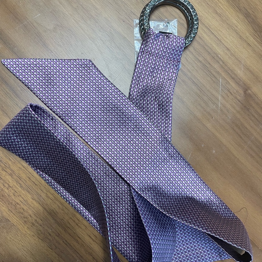 Express Rhinestone Tie Belt - Picture 2 of 4